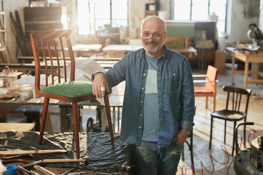 smiling senior carpenter