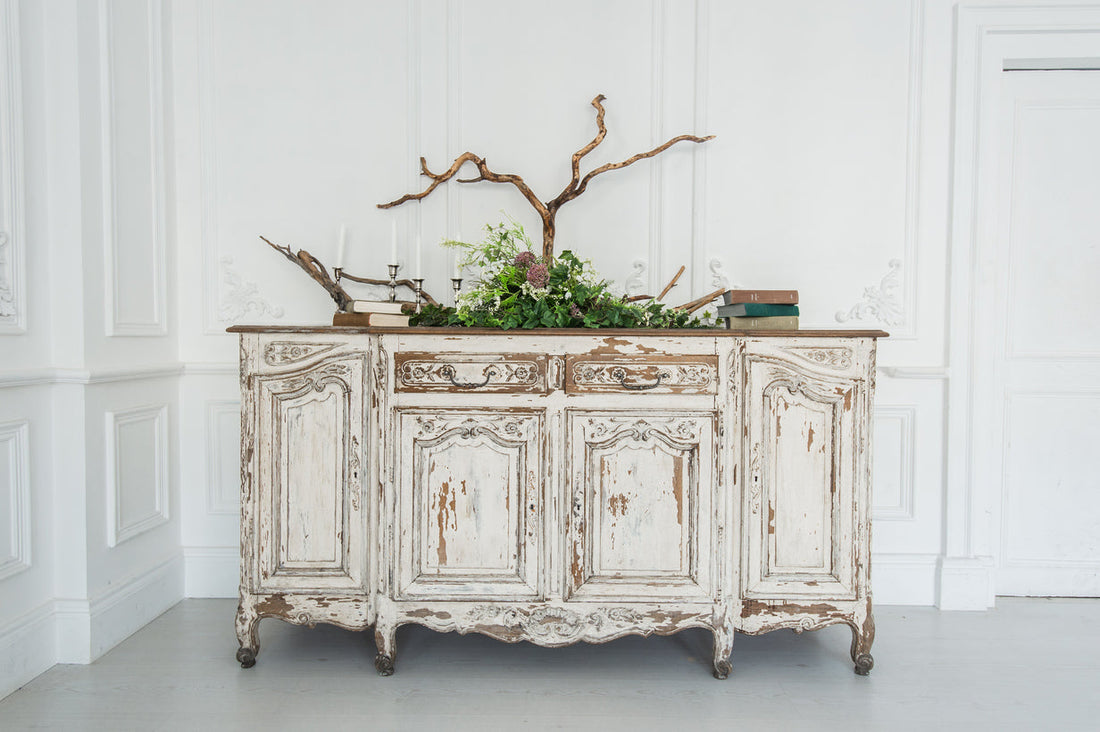 Vintage wooden cabinet with drawers and pinecones - House of Chippendale