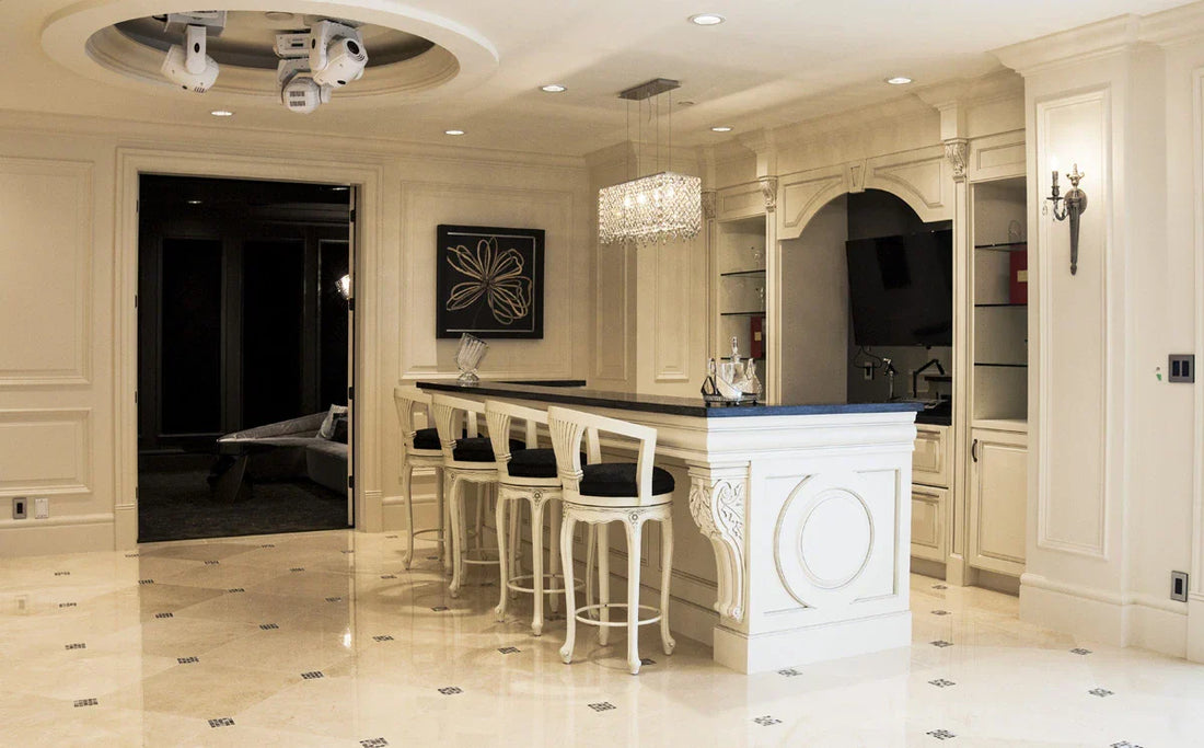 Elegant white home bar interior - House of Chippendale