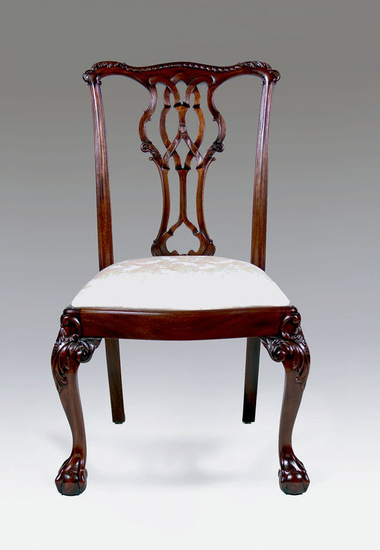CARVED CHIPPENDALE SIDE CHAIR