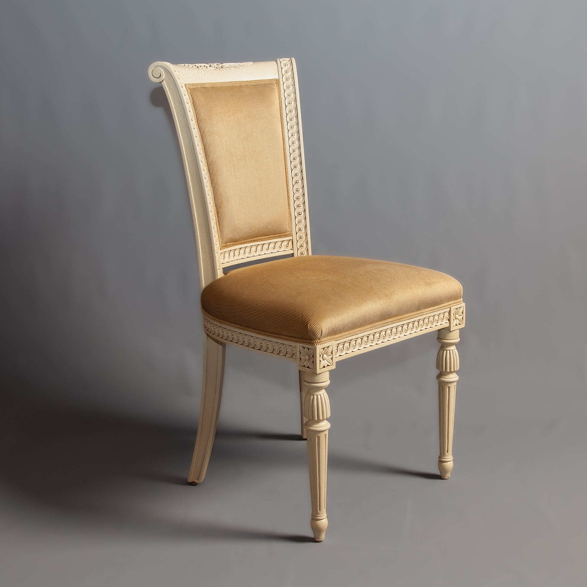 Side angle showcasing the chair's profile and seat depth.