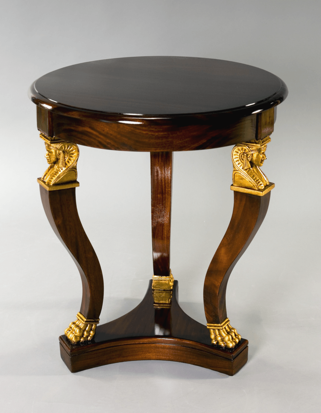 CARVED EMPIRE STYLE SMALL ACCENT TABLE - House of Chippendale