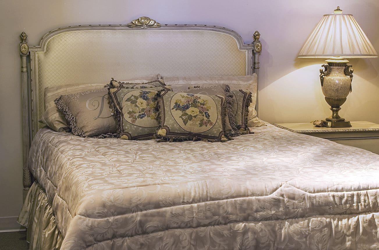 CARVED LOUIS XVI UPHOLSTERY BED - House of Chippendale