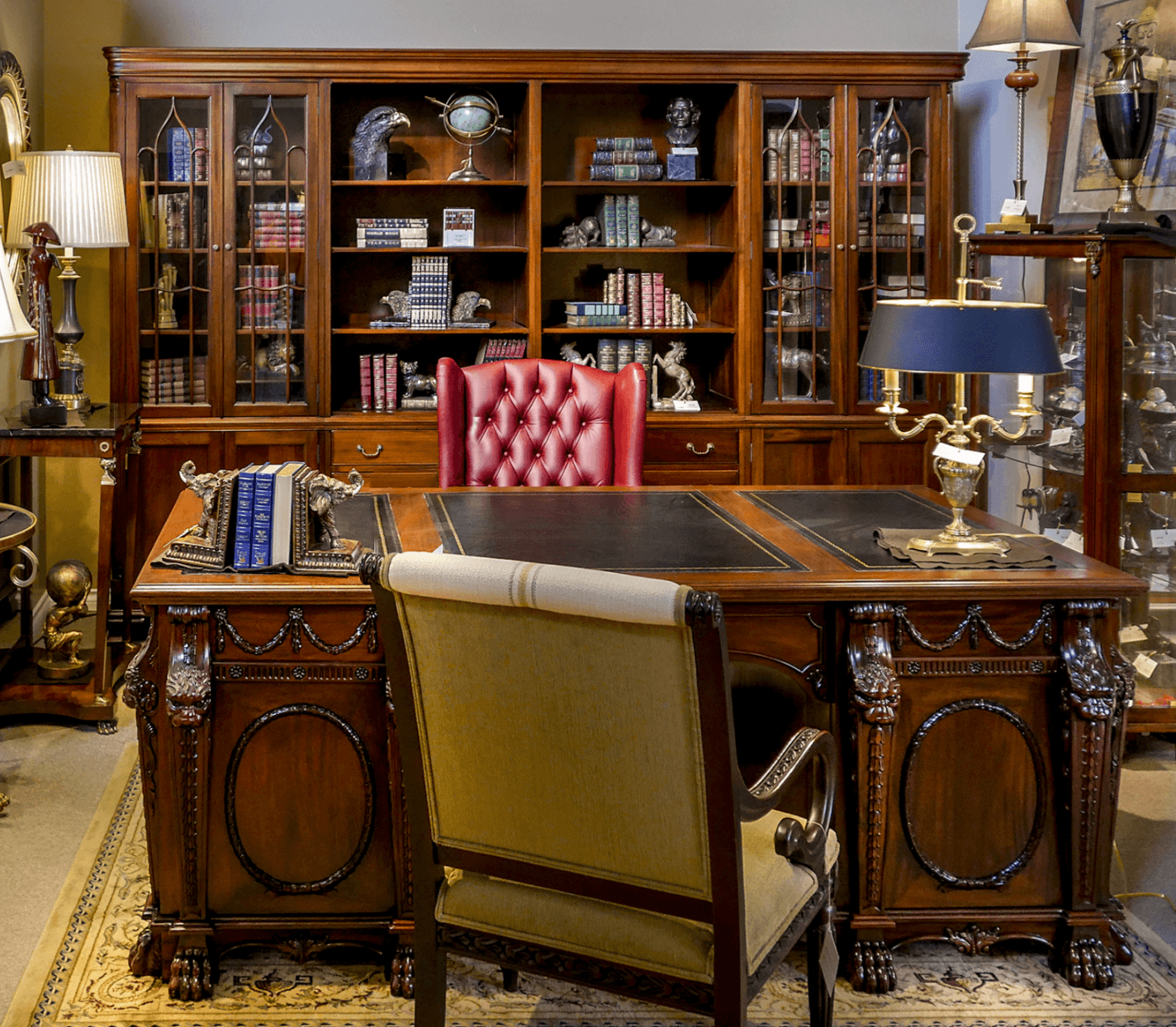 CHIPPENDALE STYLE PARTNERSHIP DESK - House of Chippendale