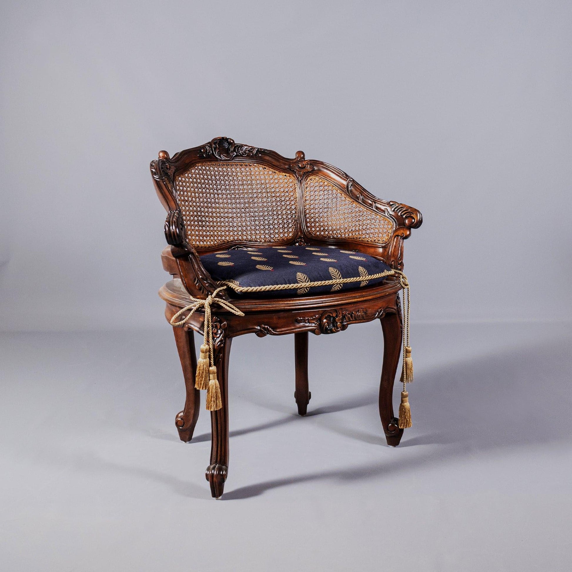 LOUIS XV ACCENT CANE BACK CHAIR - House of Chippendale