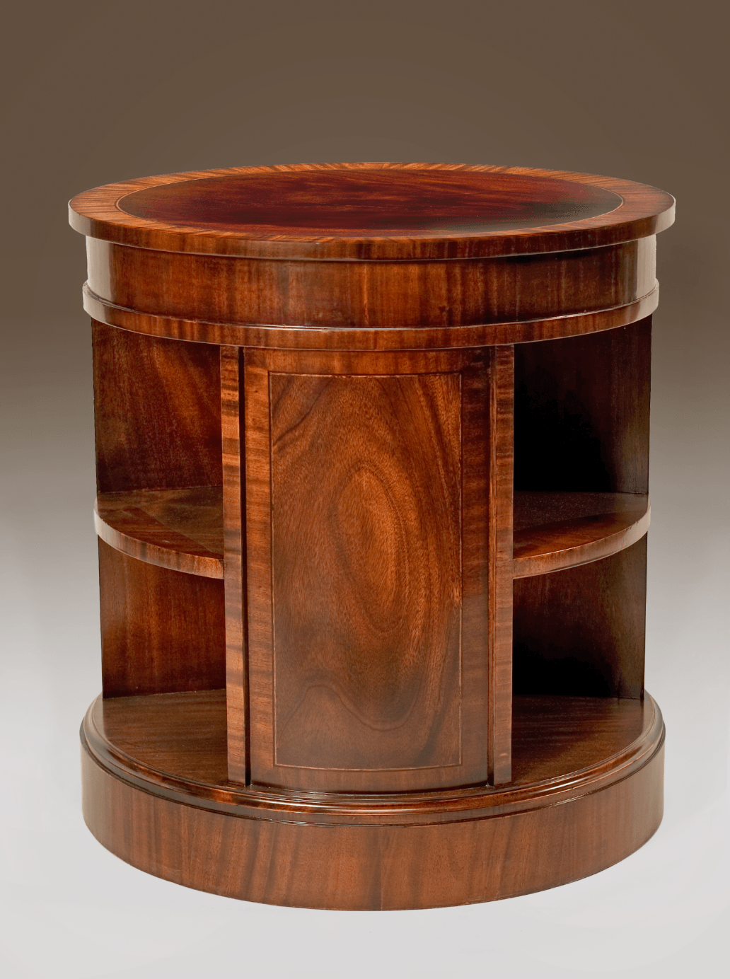 ROUND BOOK RACK ACCENT TABLE - House of Chippendale