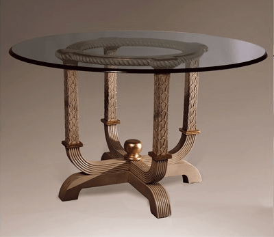 CARVED REEDED DINING PEDESTAL - House of Chippendale