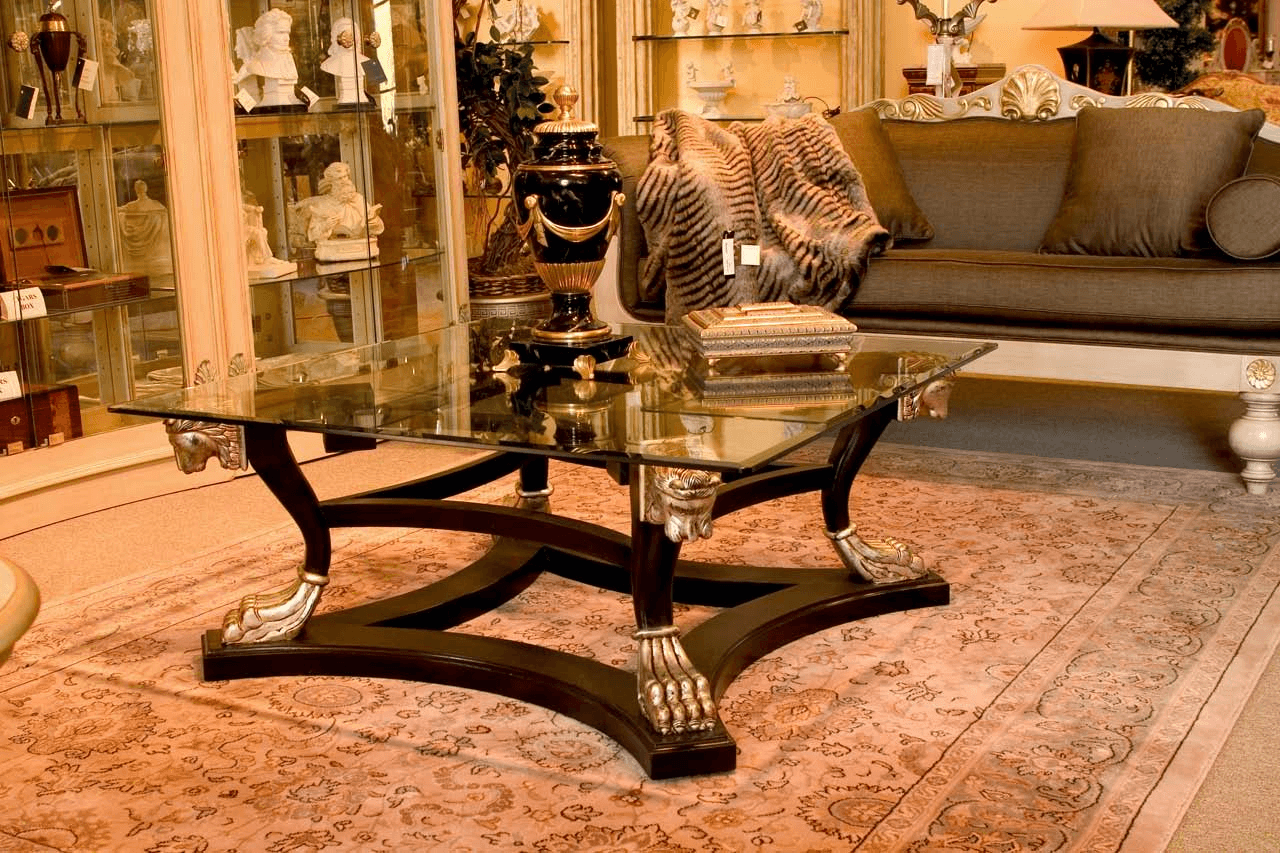 EMPIRE STYLE LION HEAD COCKTAIL TABLE - House of Chippendale