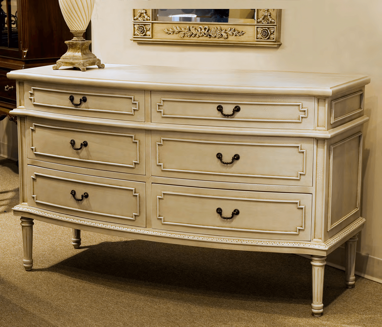 FRENCH PROVINCIAL SIX DRAWER DRESSER - House of Chippendale