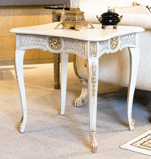 HAND CARVED LOUIS XV RECTANGULAR END TABLE - House of Chippendale
