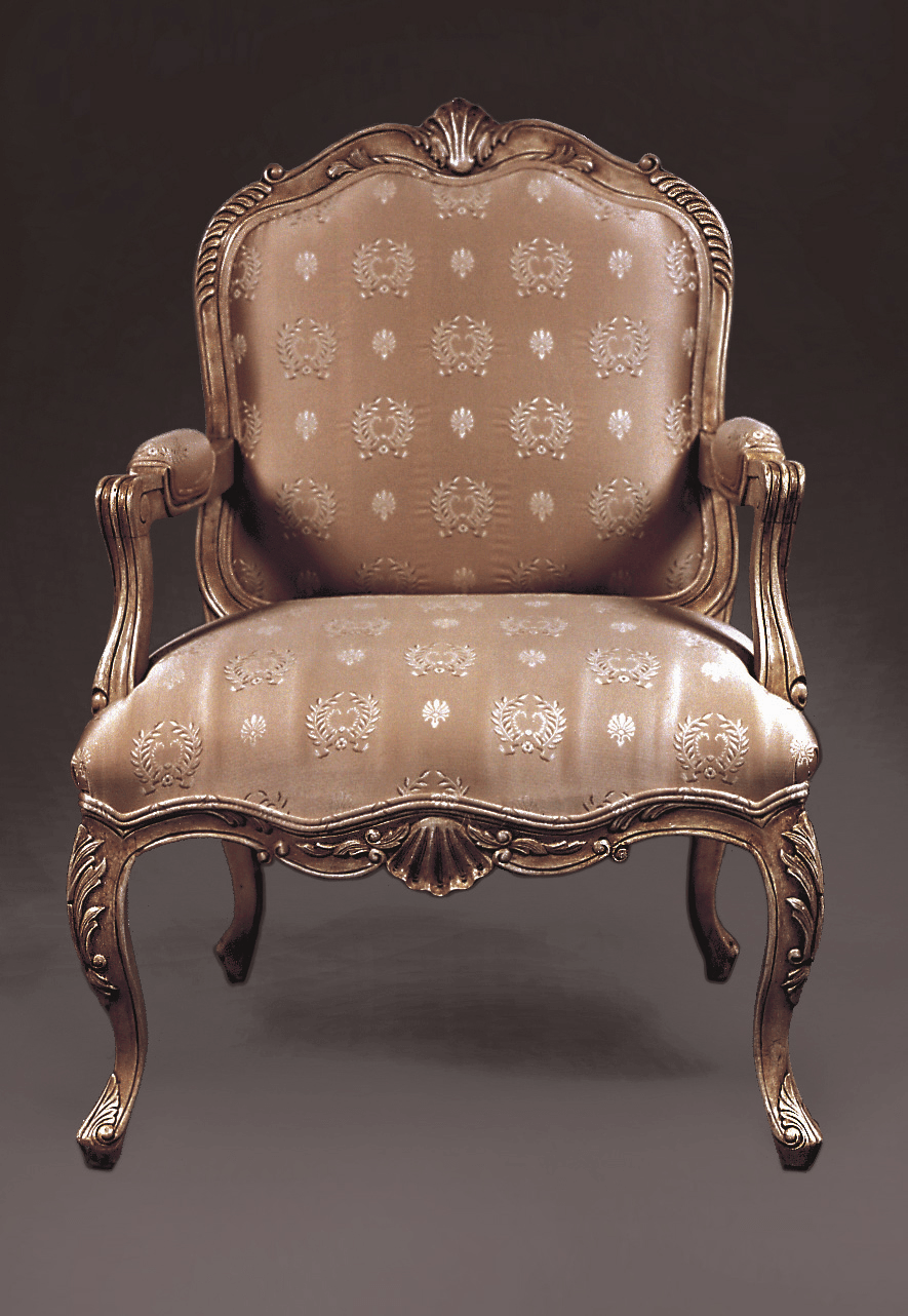 LARGE LOUIS XV ACCENT CHAIR - House of Chippendale