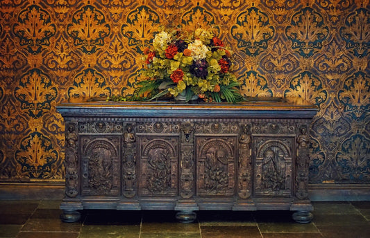 a view of a sideboard