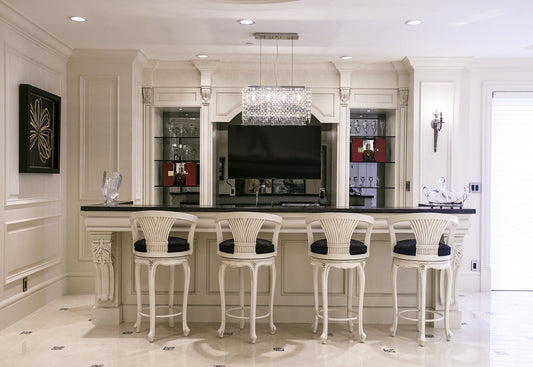 Stylish interior design with retro wooden cabinet - House of Chippendale