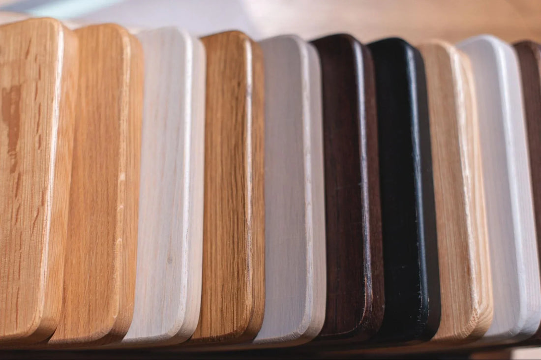 wood samples in various tones