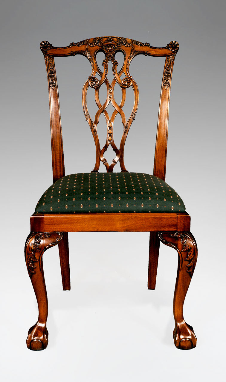 CARVED LION CHIPPENDALE SIDE CHAIR