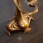 BRASS WOMAN CANDELABRA