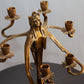 BRASS WOMAN CANDELABRA