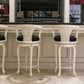 FAN BACK SWIVEL BAR STOOL