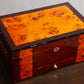 Top view of the Mahogany Walnut Humidor, providing perspective on its construction