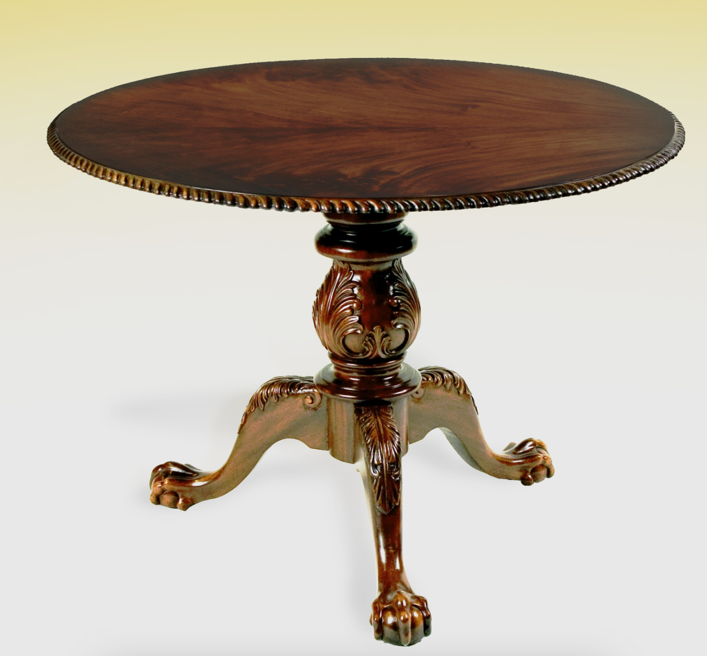 CARVED CHIPPENDALE BREAKFAST TABLE
