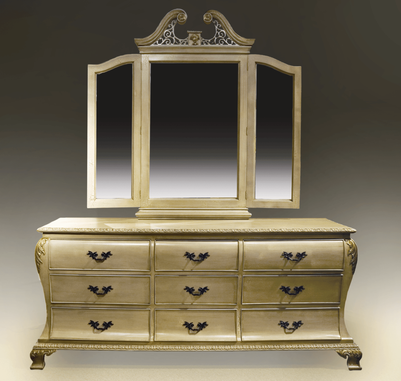 Bombe Style Dresser & Mirror | House of Chippendale