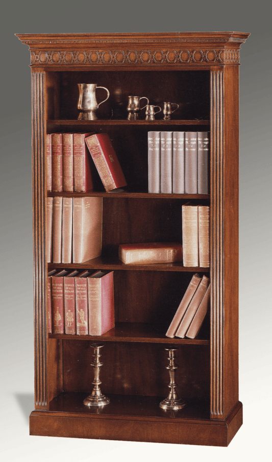 CARVED FRETWORK OPEN BOOKCASE - House of Chippendale