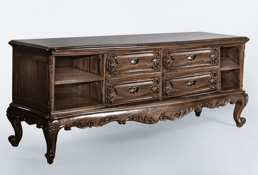 CARVED LOUIS XV ENTERTAINMENT CONSOLE - House of Chippendale
