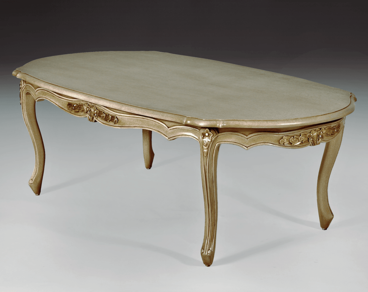 CARVED LOUIS XV OVAL COCKTAIL TABLE - House of Chippendale