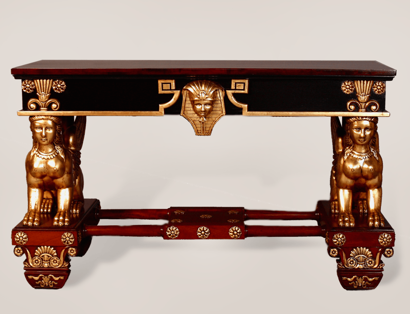 CARVED SPHINX STATUE CONSOLE TABLE - House of Chippendale