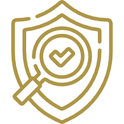 Gold verification and security icon - House of Chippendale