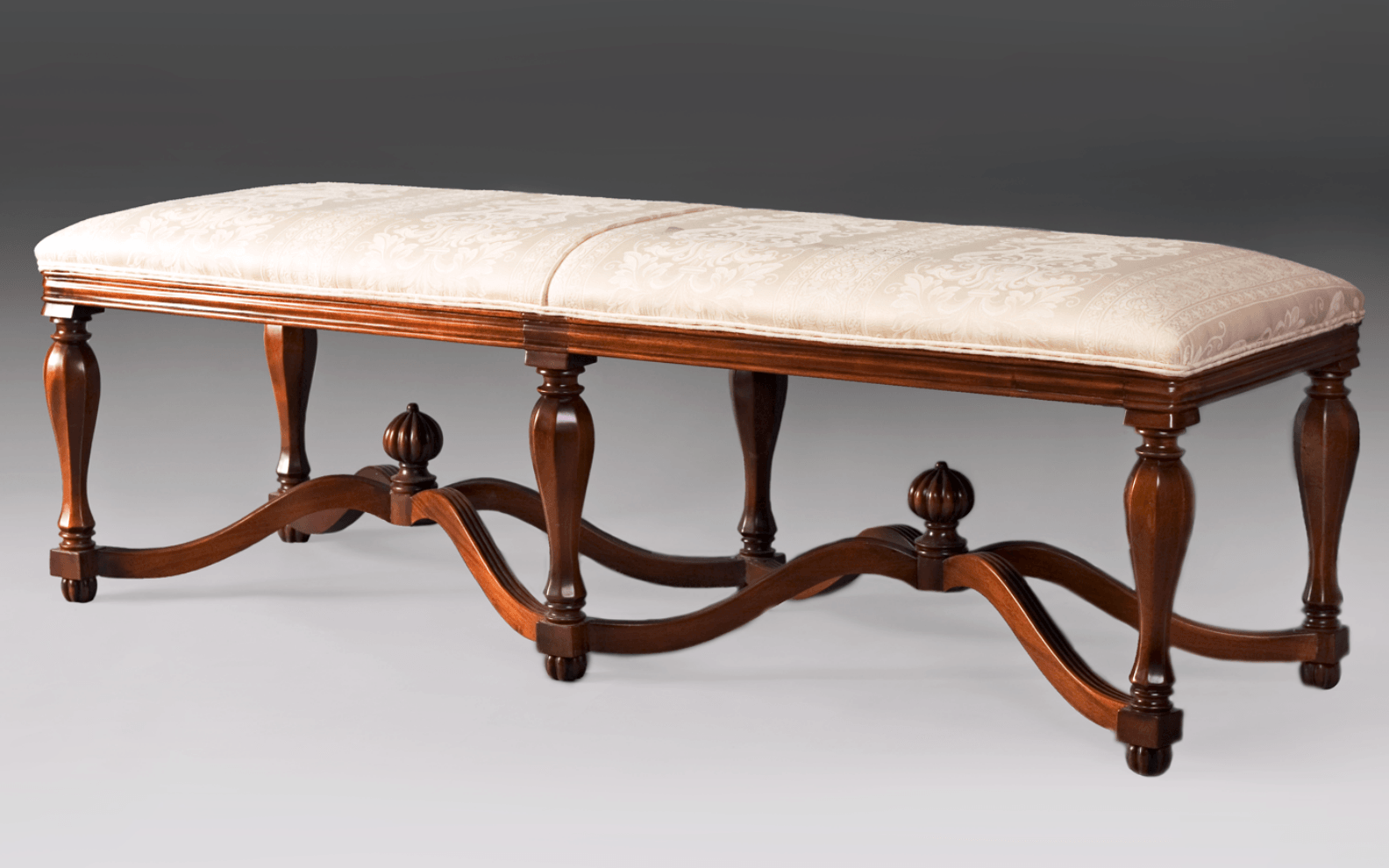 FRENCH STYLE CARVED DOUBLE BENCH - House of Chippendale