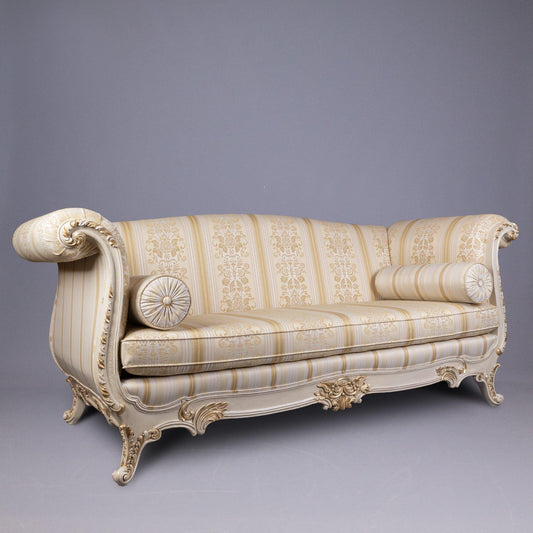 LOUIS XV SOFA LARGE - W/ BACK CARVING - House of Chippendale