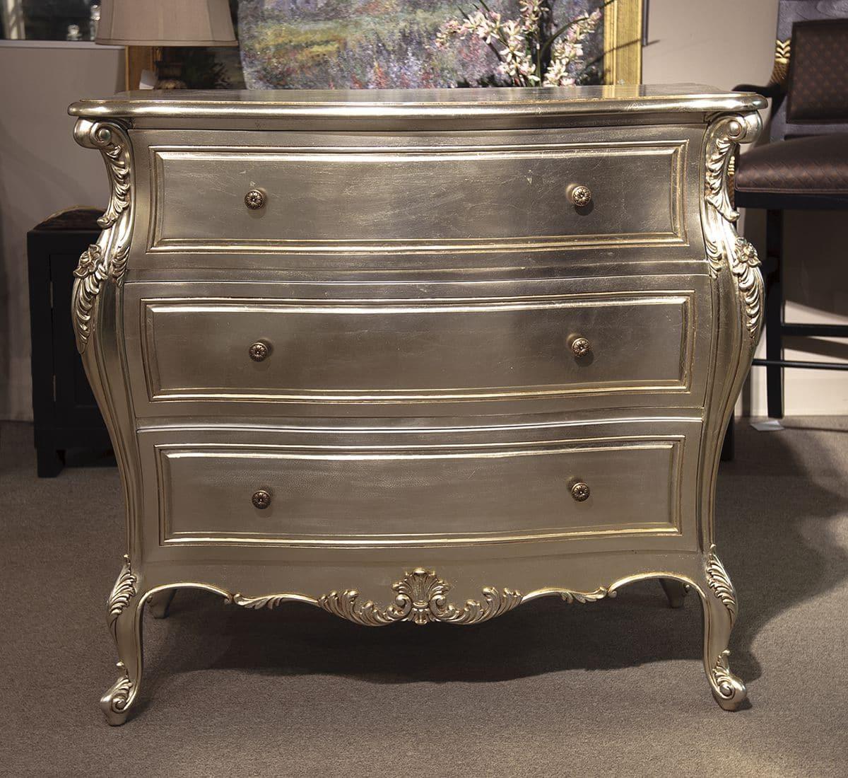 LOUIS XV THREE DRAWER BOMBE CHEST - House of Chippendale