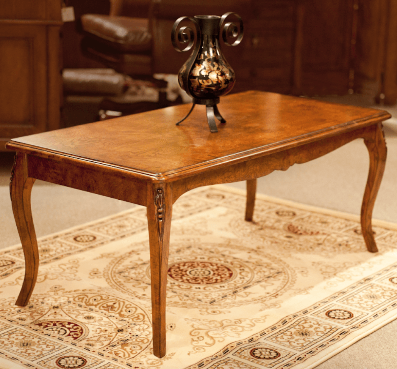 LOUIS XV TRANSITIONAL RECTANGULAR COFFEE TABLE - House of Chippendale
