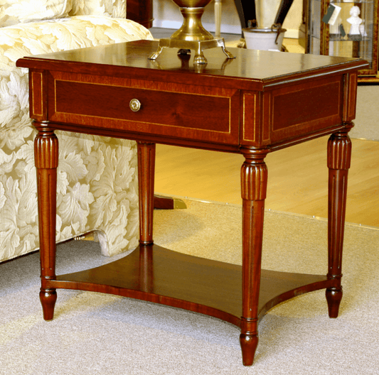 RECTANGULAR LOUIS XVI VENEER LAMP TABLE - House of Chippendale