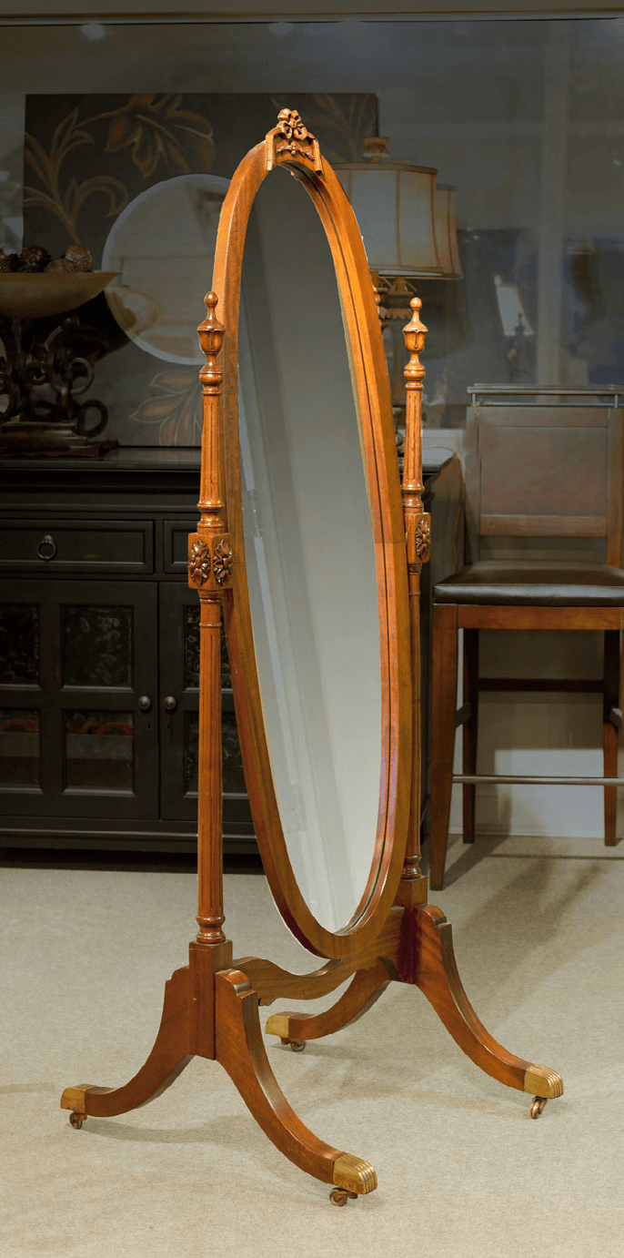 CARVED CHEVAL MIRROR - House of Chippendale