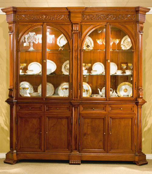 CARVED EMPIRE STYLE CHINA/BOOKCASE - House of Chippendale