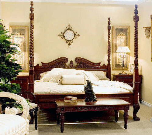 CARVED FRENCH FOUR POSTER BED WINDSOR - House of Chippendale