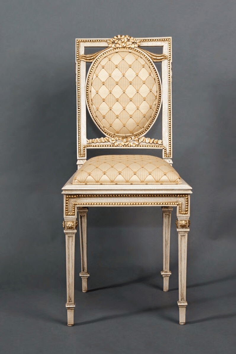 CARVED LOUIS XVI VANITY CHAIR - House of Chippendale