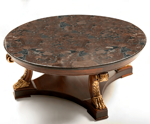 CARVED NEOCLASSIC PAW FEET COCKTAIL TABLE - House of Chippendale