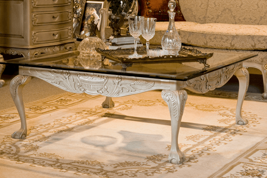 CHIPPENDALE GLASS TOP COCKTAIL TABLE - House of Chippendale
