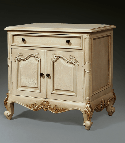 HAND CARVED LOUIS XV NIGHTSTAND - House of Chippendale