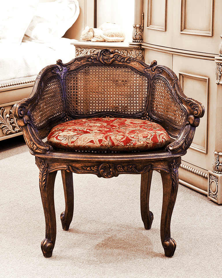 LOUIS XV ACCENT CANE BACK CHAIR - House of Chippendale
