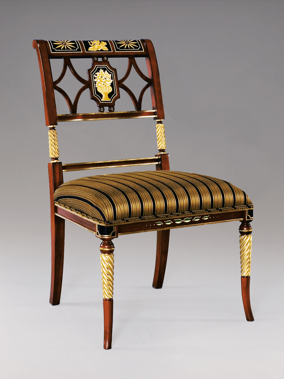 REGENCY STYLE HAND PAINTED SIDE CHAIR - House of Chippendale