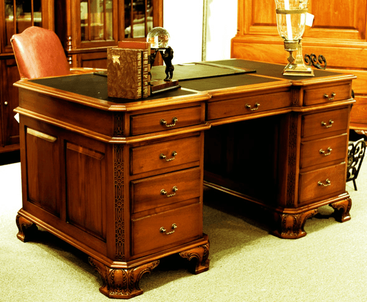 SOLIDWOOD CHIPPENDALE PARTNERSHIP DESK - House of Chippendale