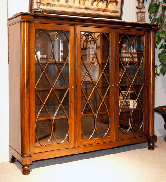 THREE DOOR CHIPPENDALE DISPLAY CABINET - House of Chippendale