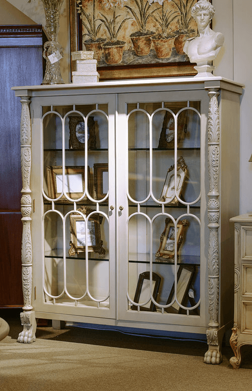TWO DOOR CHIPPENDALE DISPLAY CABINET A - House of Chippendale