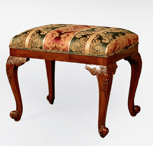 VICTORIAN STOOL WITH SCROLL LEG - House of Chippendale